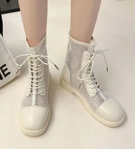 Chunky Gothic Ankle Boots for Women with Platform Wedges and Demonias Shoes