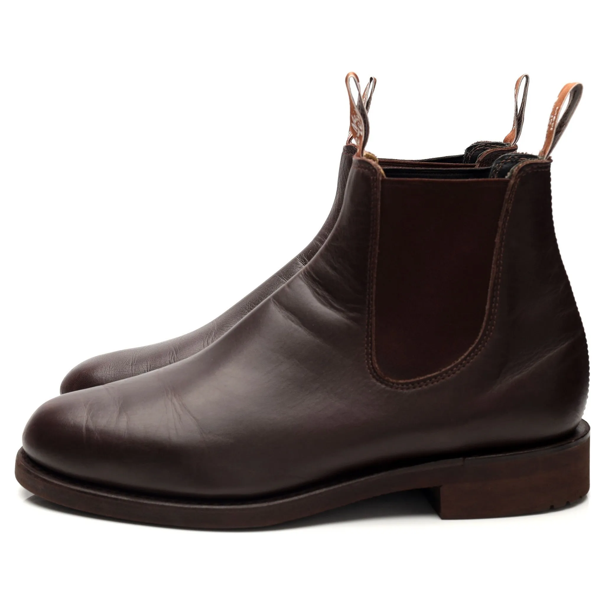'Comfort Turnout' Dark Brown Leather Chelsea Boots UK 9.5 G