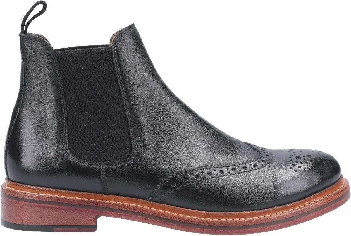 Cotswold Siddington Mens Leather Chelsea Brogue Boots