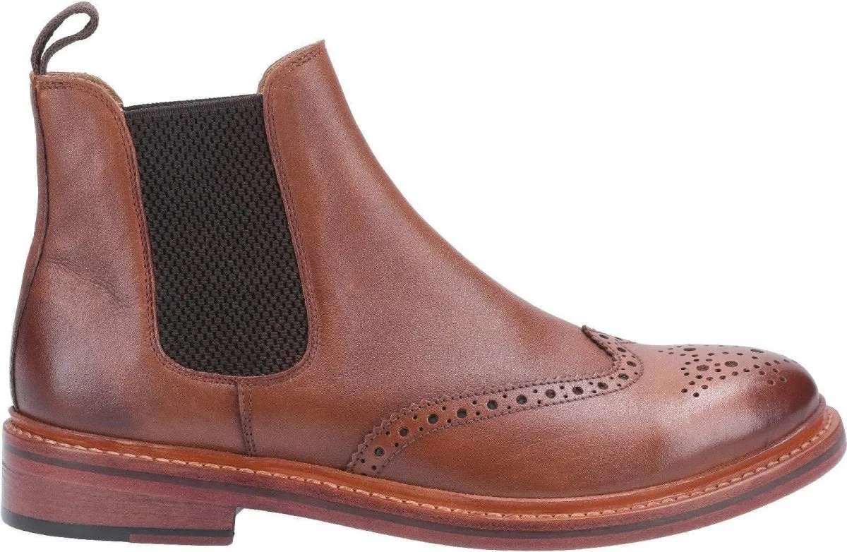 Cotswold Siddington Mens Leather Chelsea Brogue Boots
