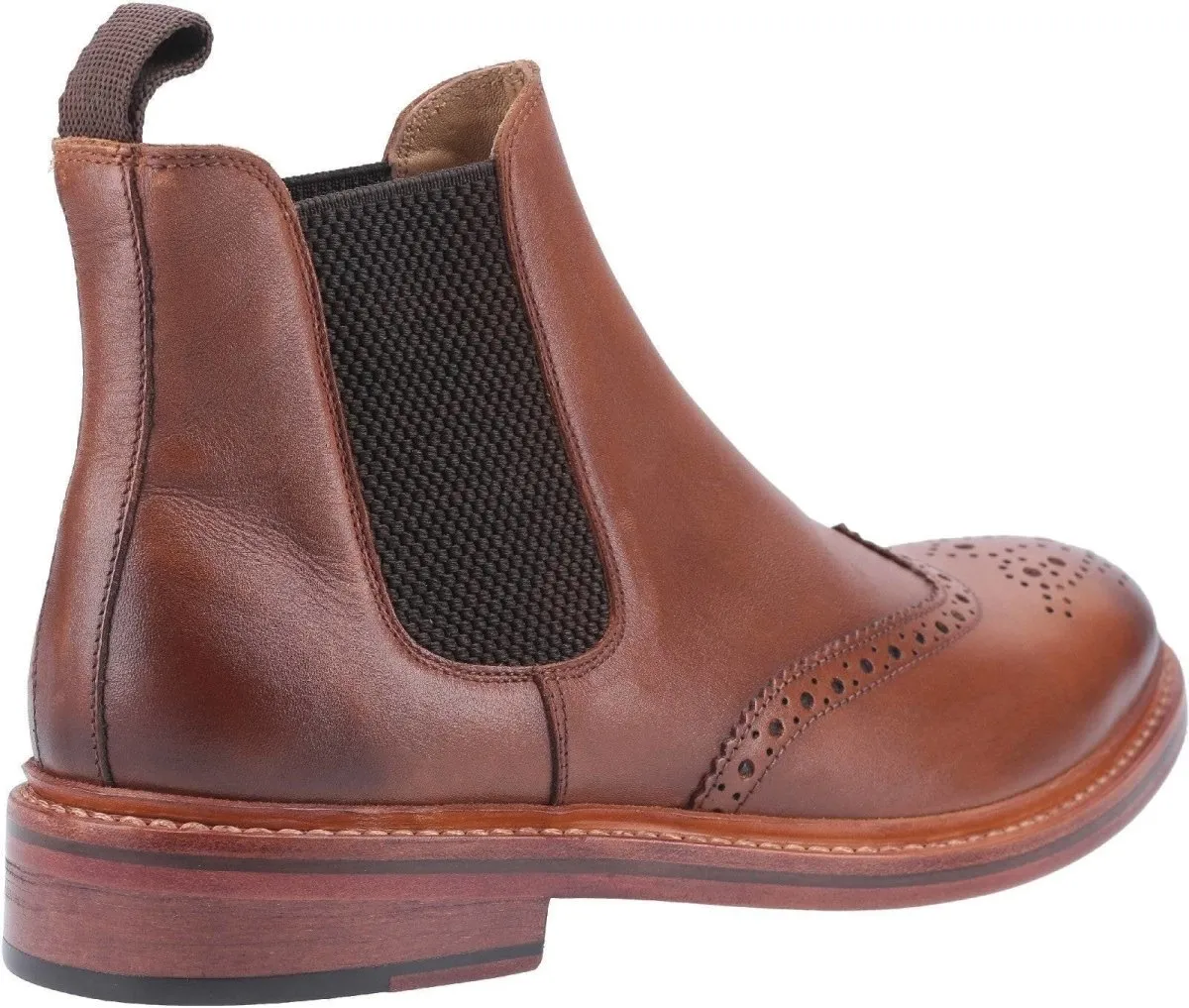 Cotswold Siddington Mens Leather Chelsea Brogue Boots