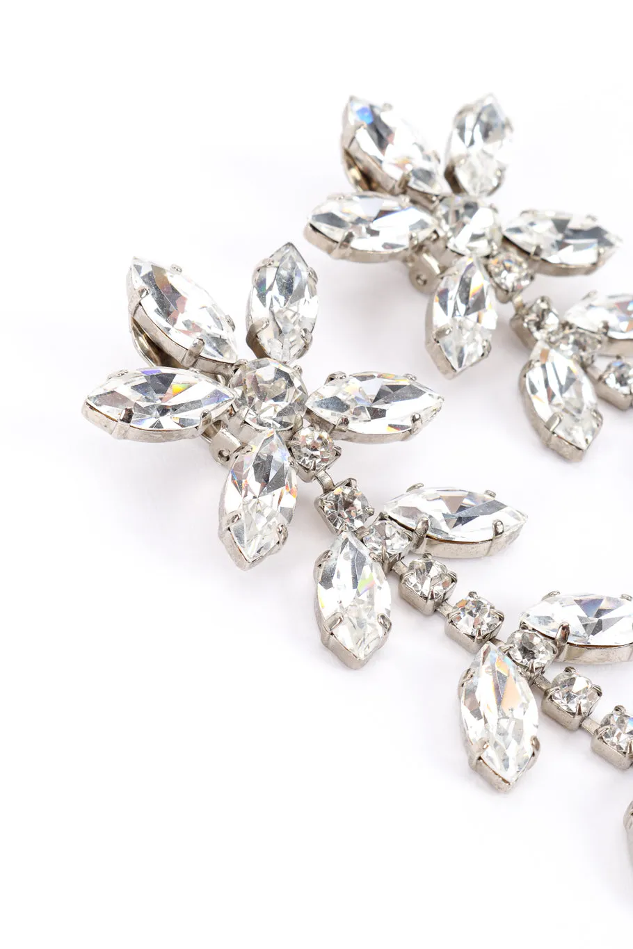 Crystal Marquis Flower Drop Earrings