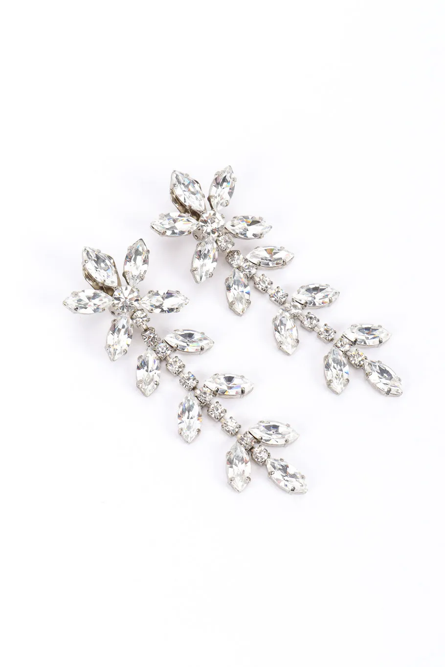 Crystal Marquis Flower Drop Earrings