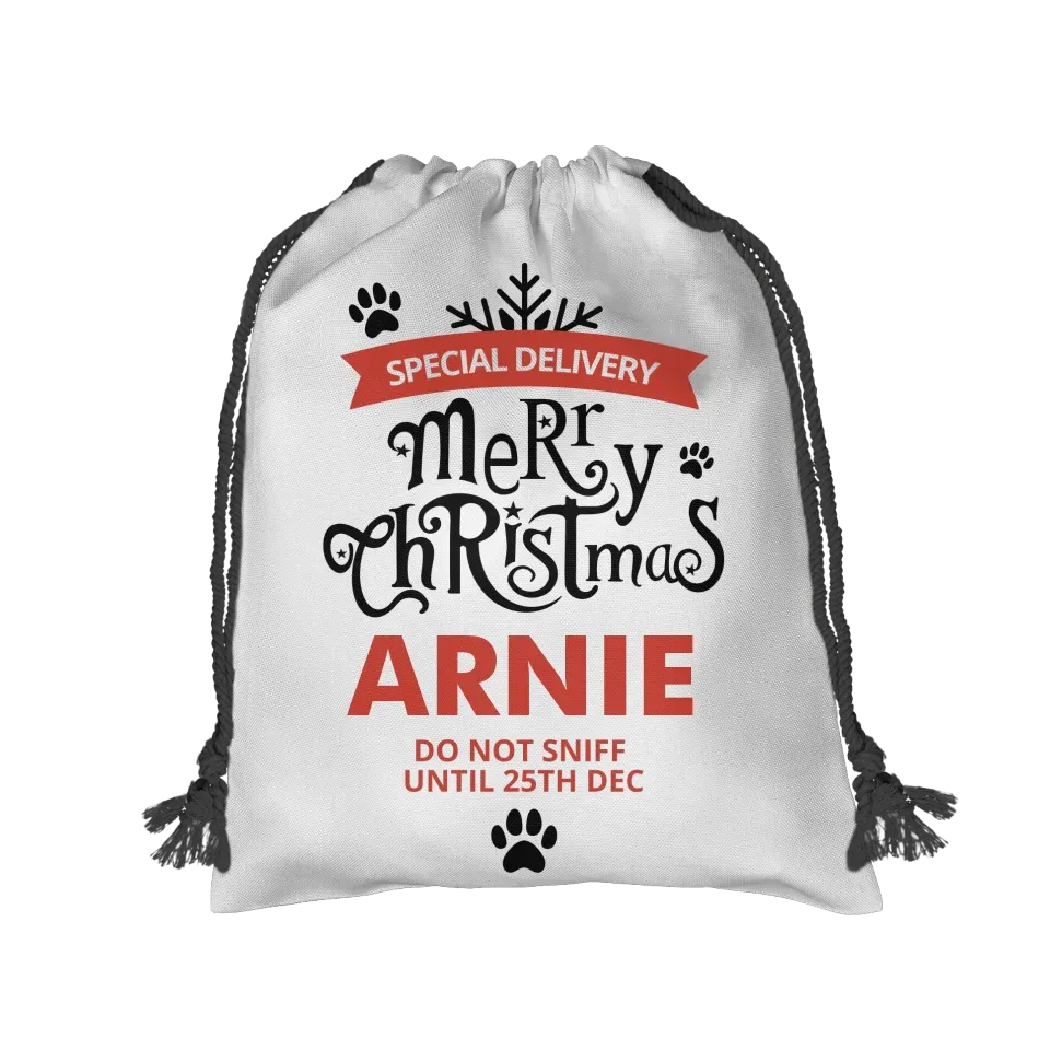 Custom Name Merry Christmas Gift Sack