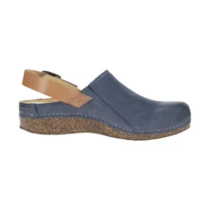 Dansko Women's Merrin Shoes - Blue Burnished Suede Mule