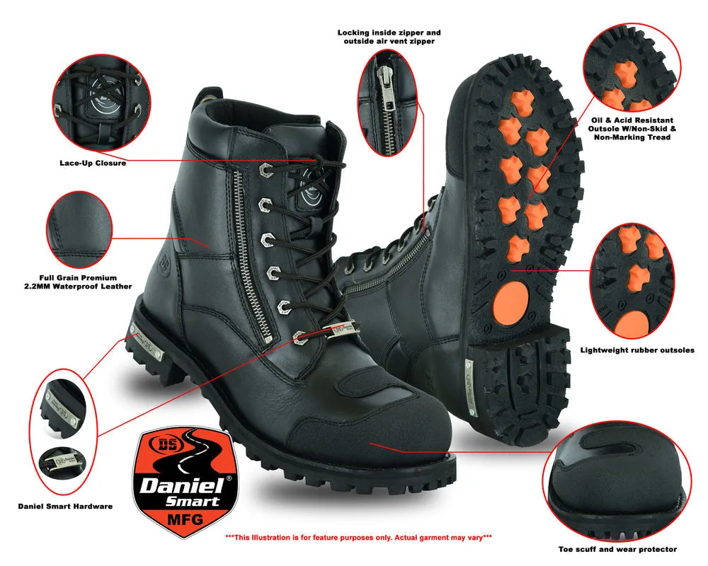 DS Men's Side Zipper Waterproof Ankle Protection Boots