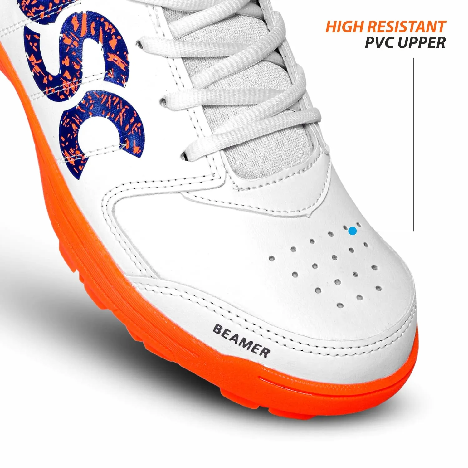 DSC Beamer Kid's Cricket Shoes | Lightweight, Durable & Comfortable Sports Shoes for Boys | Ideal for Cricket Practice & Matches