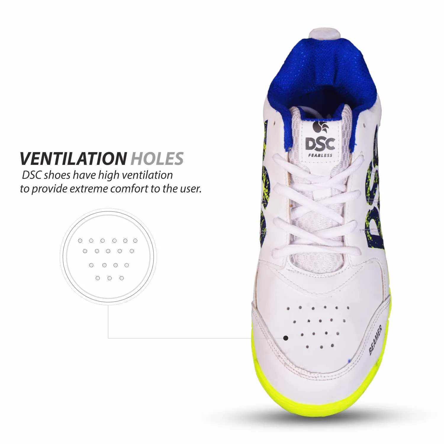 DSC Beamer Kid's Cricket Shoes | Lightweight, Durable & Comfortable Sports Shoes for Boys | Ideal for Cricket Practice & Matches