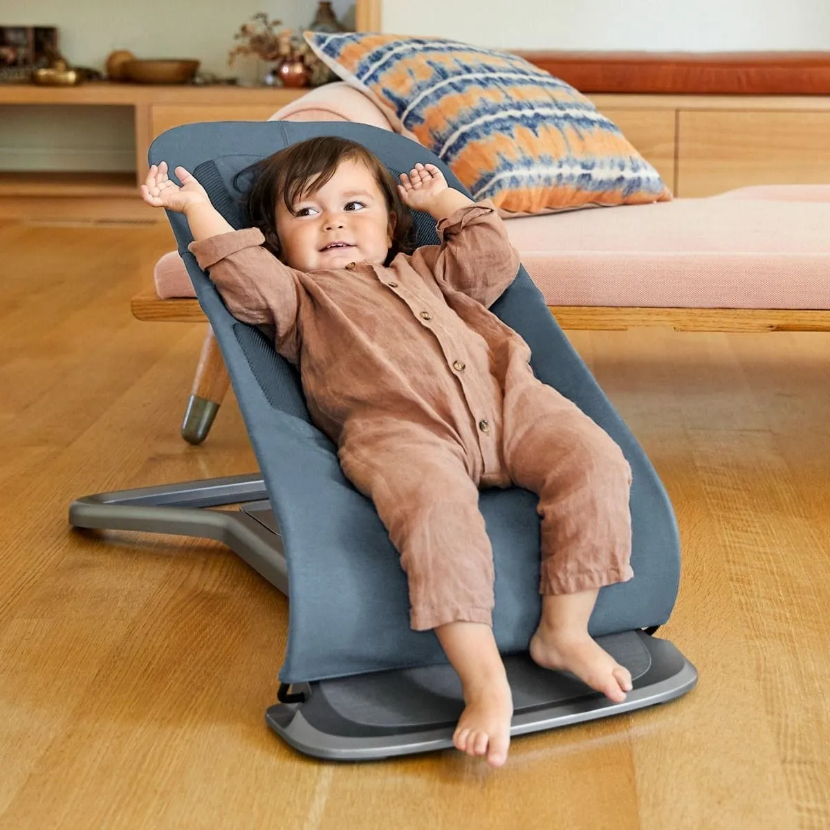 ErgoBaby Evolve Bouncer - Oxford Blue