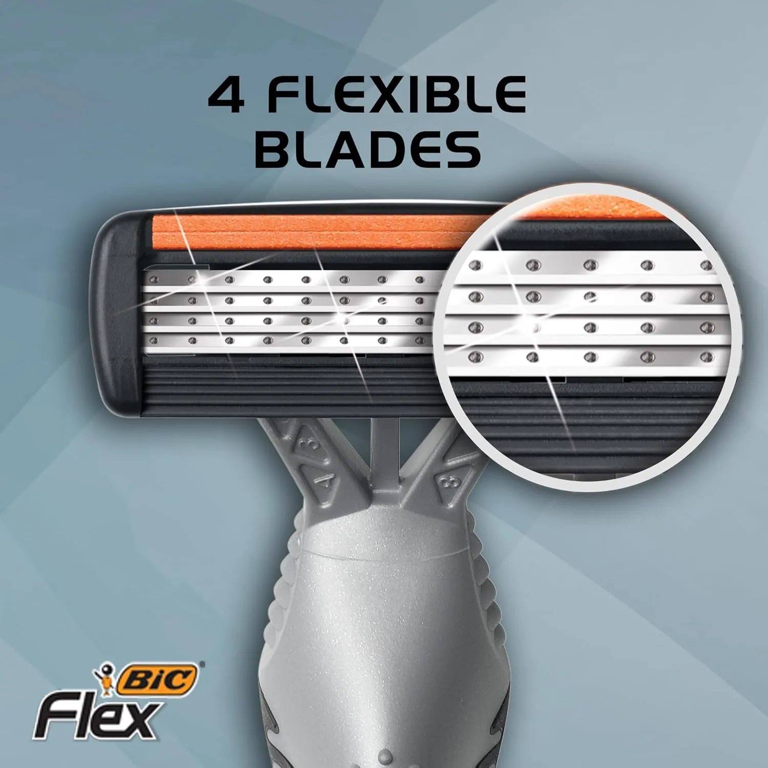 Flex 4 Sensitive Disposable Razors for Men, for a Smooth, Ultra-Close and Comfortable Summer Shave, 10 Piece Disposable Razor Set
