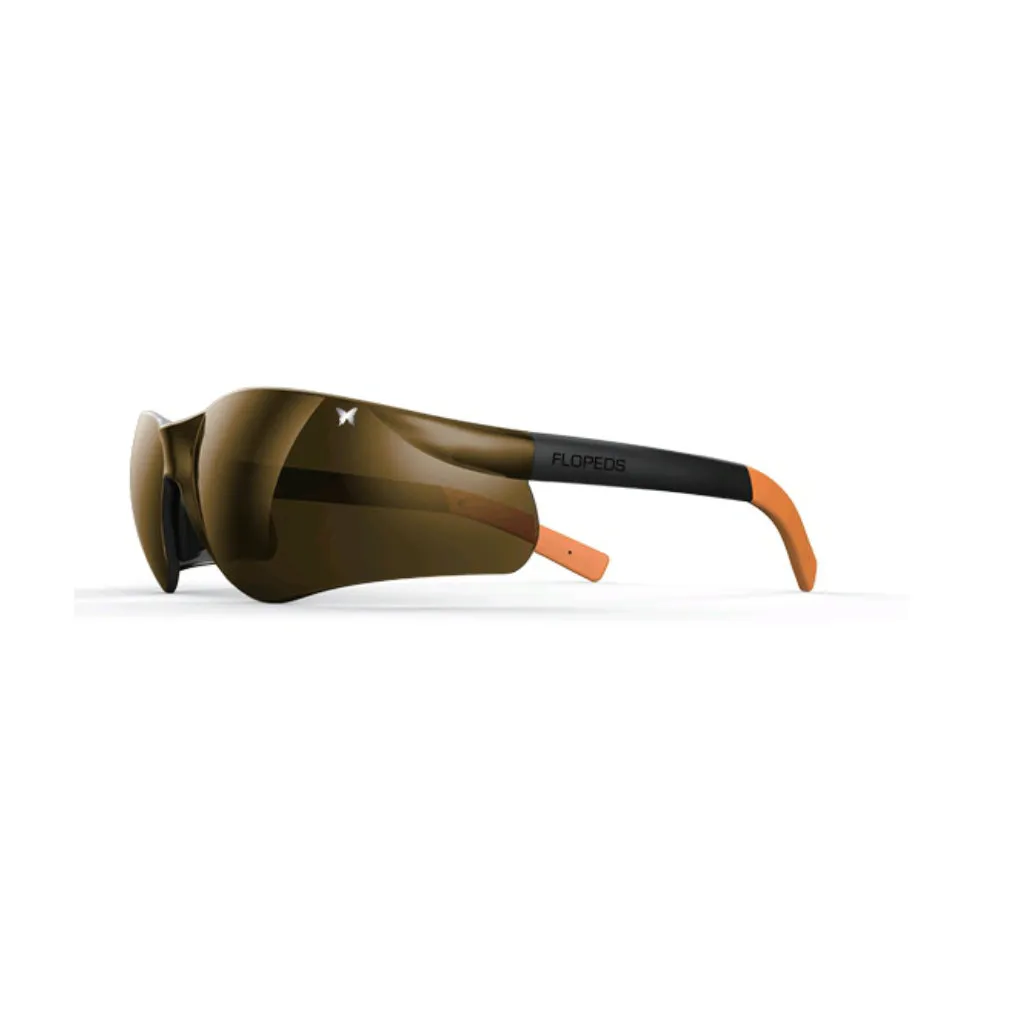FLOPEDS | Kaya Black / Orange / Brown Sunglasses