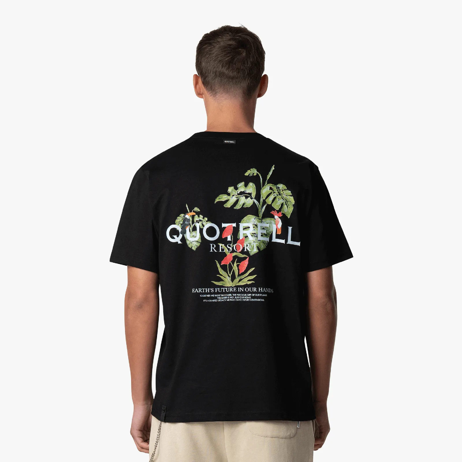 FLORAL T-SHIRT | BLACK/WHITE