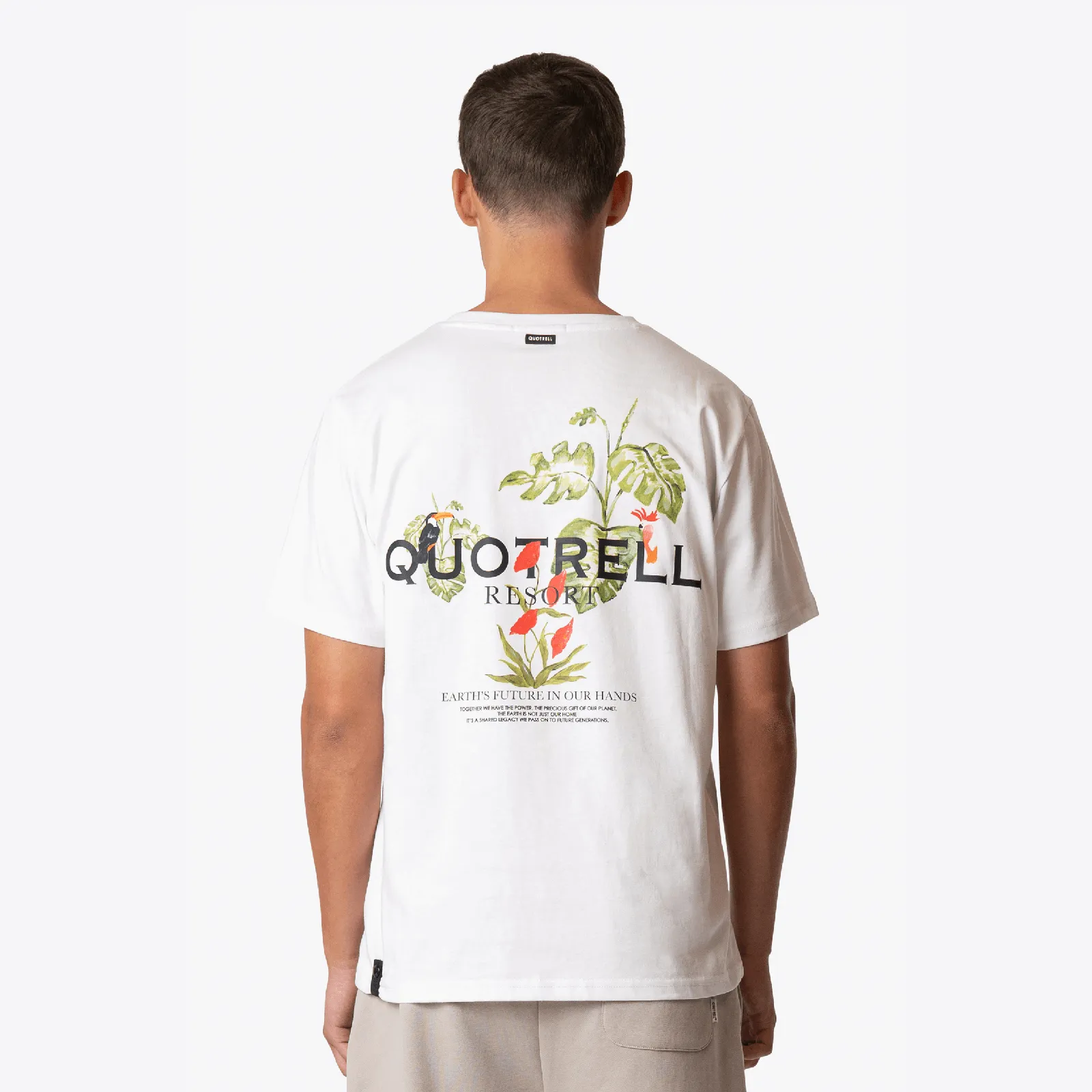 FLORAL T-SHIRT | WHITE/BLACK