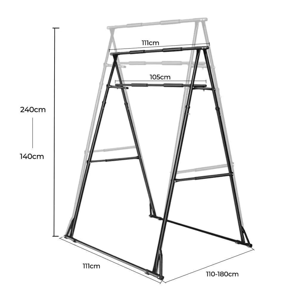 Foldable  Free Standing Pull Chin Up Bar Machine Calisthenics Station Rack