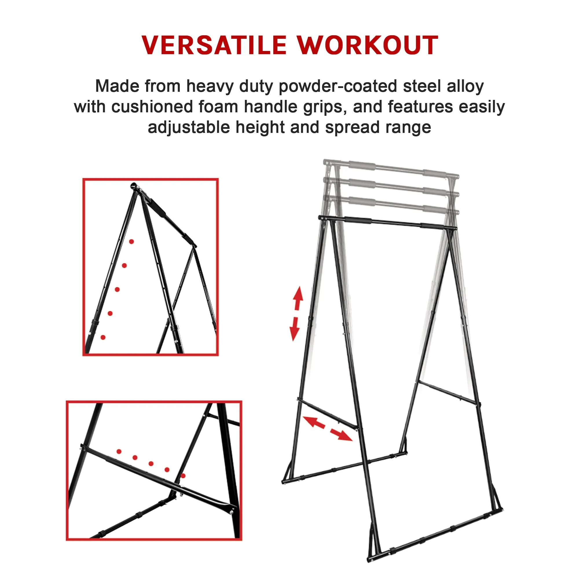 Foldable  Free Standing Pull Chin Up Bar Machine Calisthenics Station Rack