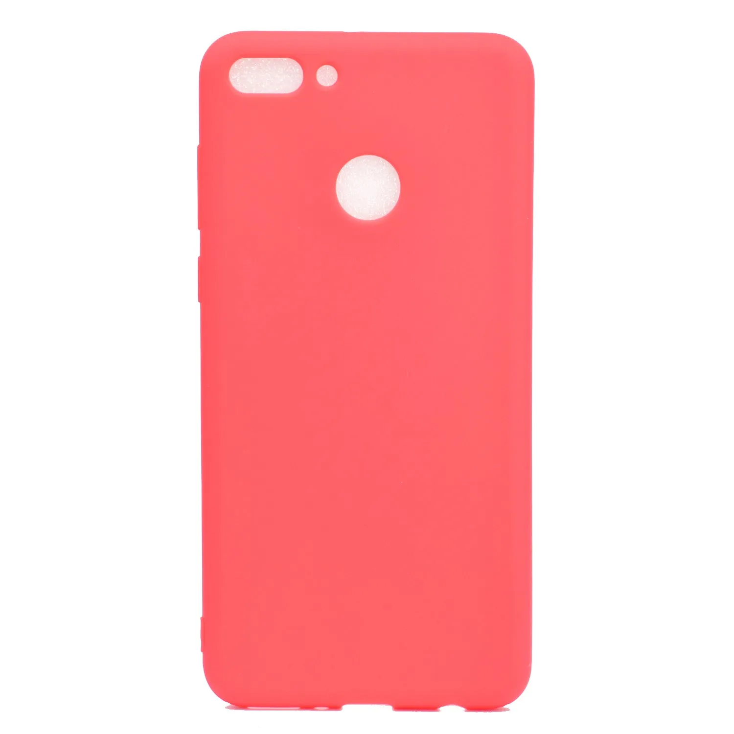 for HUAWEI Y9 2018 Lovely Candy Color Matte TPU Anti-scratch Non-slip Protective Cover Back Case white