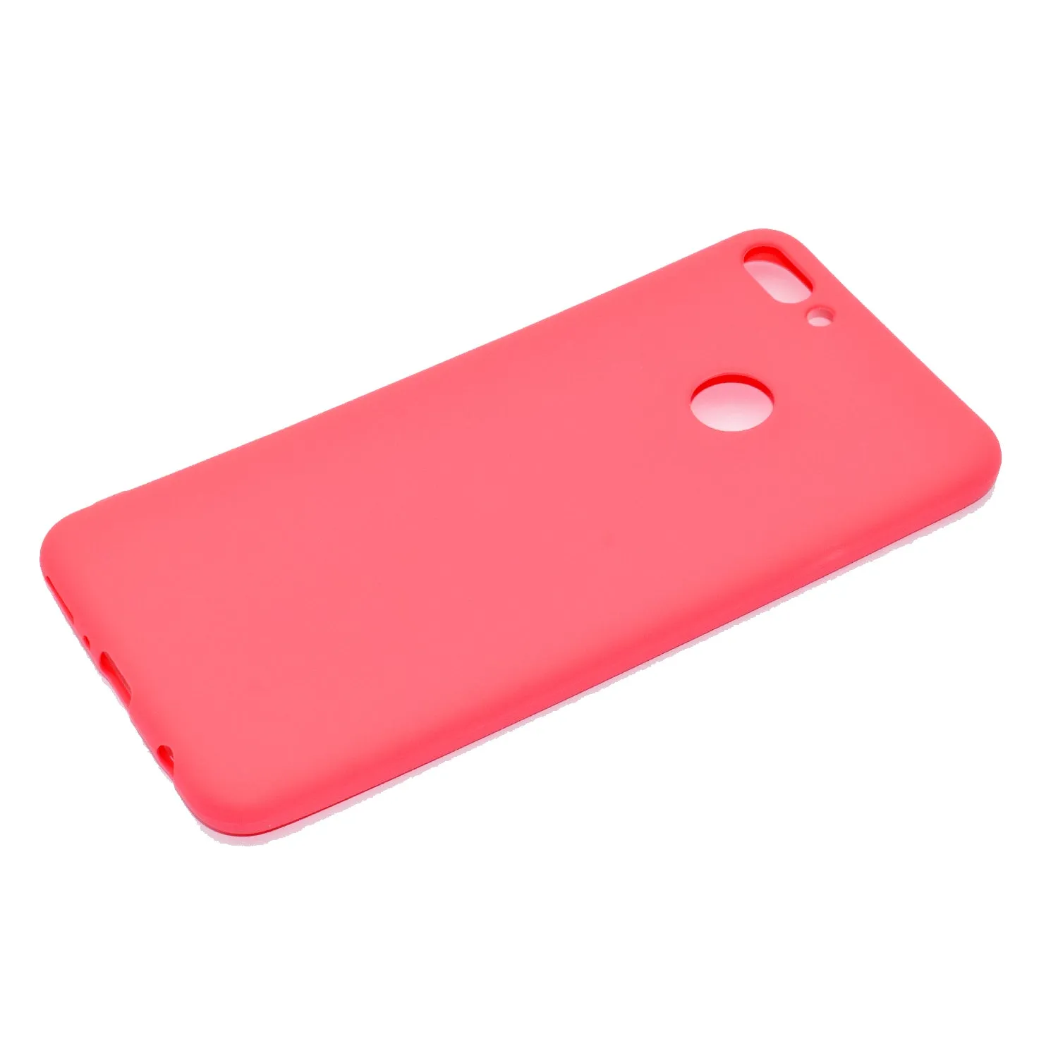 for HUAWEI Y9 2018 Lovely Candy Color Matte TPU Anti-scratch Non-slip Protective Cover Back Case white