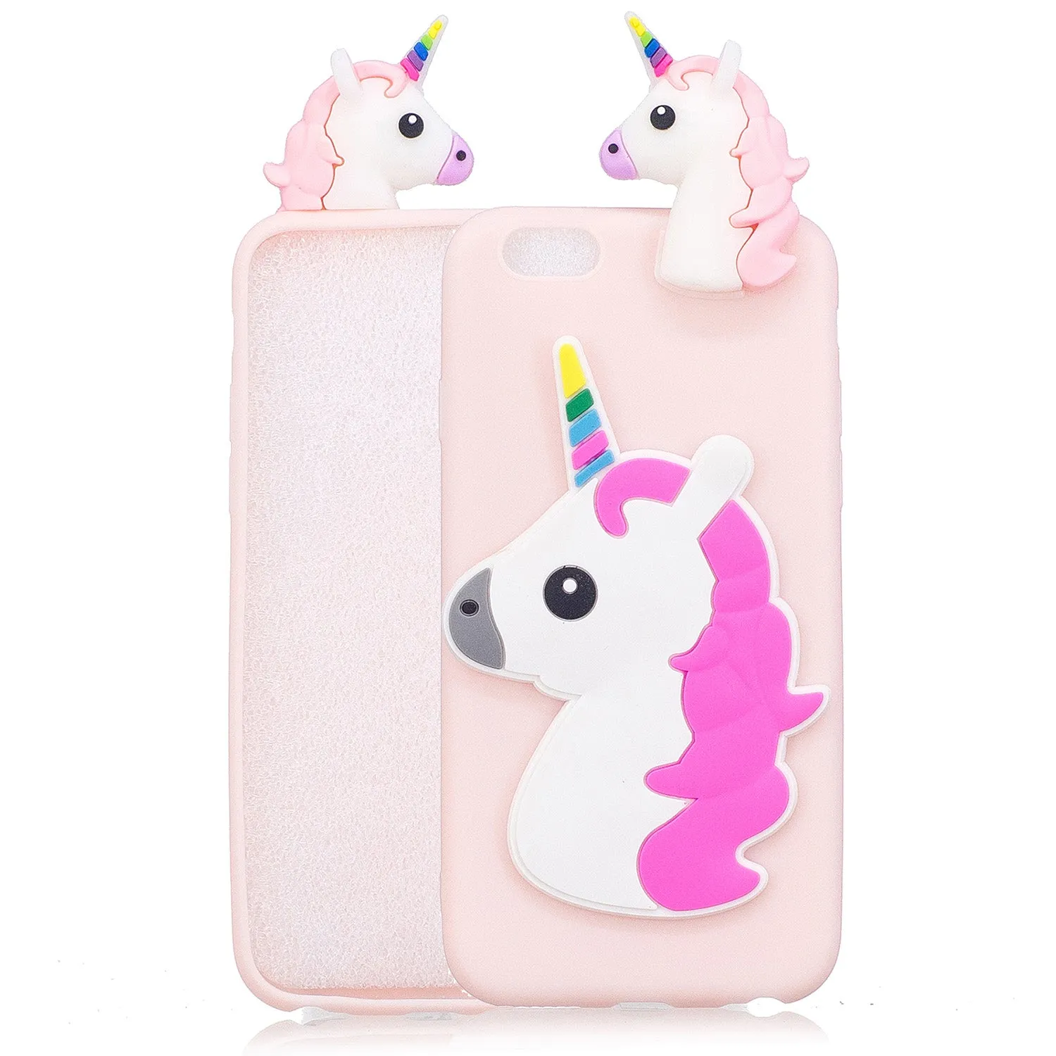 For iPhone 6/6S 3D Cute Cartoon Animal TPU Anti-scratch Non-slip Protective Cover Back Case Black panda