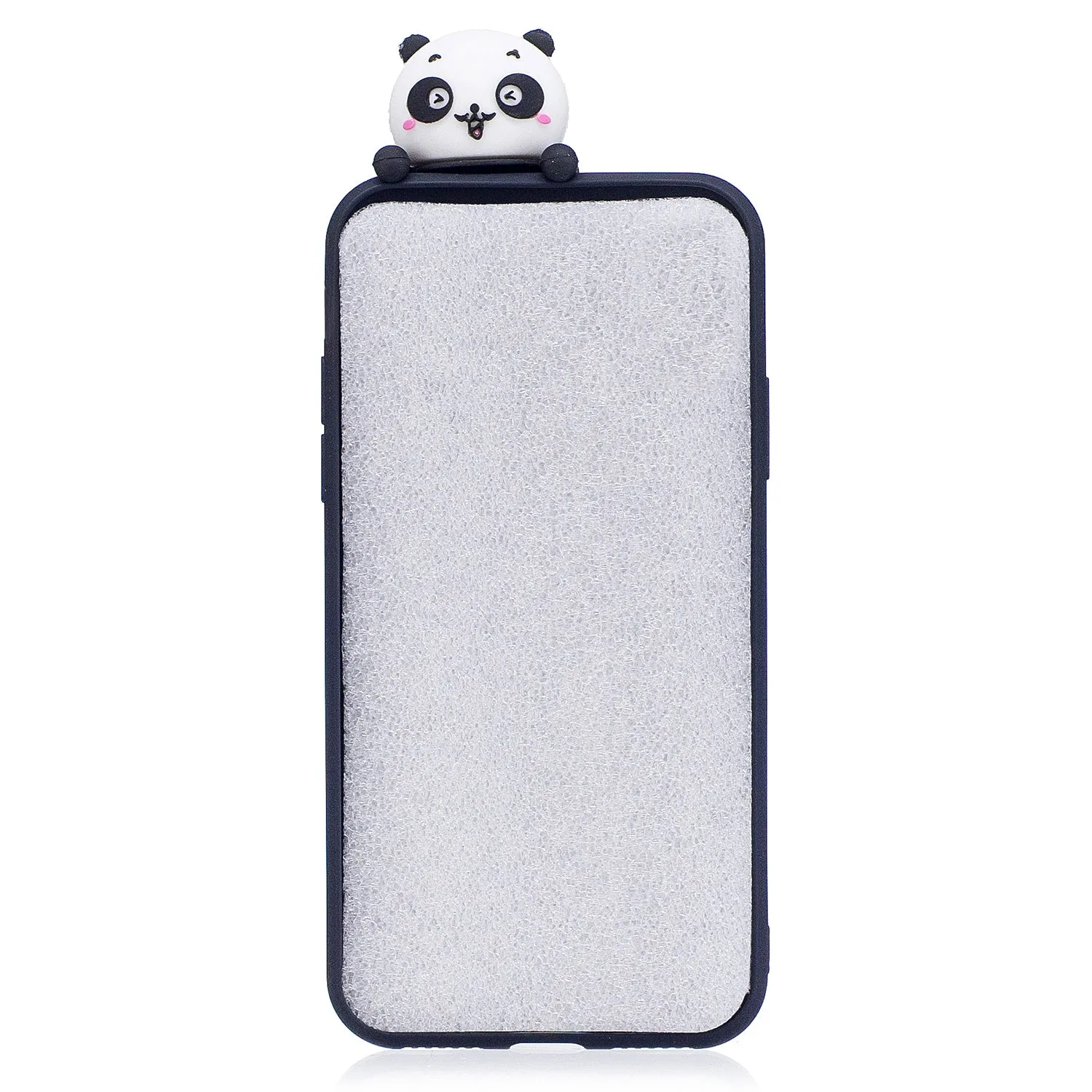 For iPhone 6/6S 3D Cute Cartoon Animal TPU Anti-scratch Non-slip Protective Cover Back Case Black panda