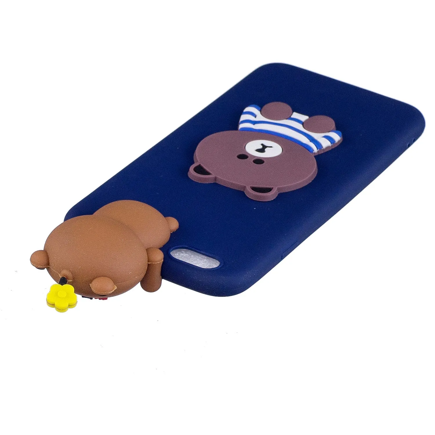 For iPhone 6/6S 3D Cute Cartoon Animal TPU Anti-scratch Non-slip Protective Cover Back Case Black panda