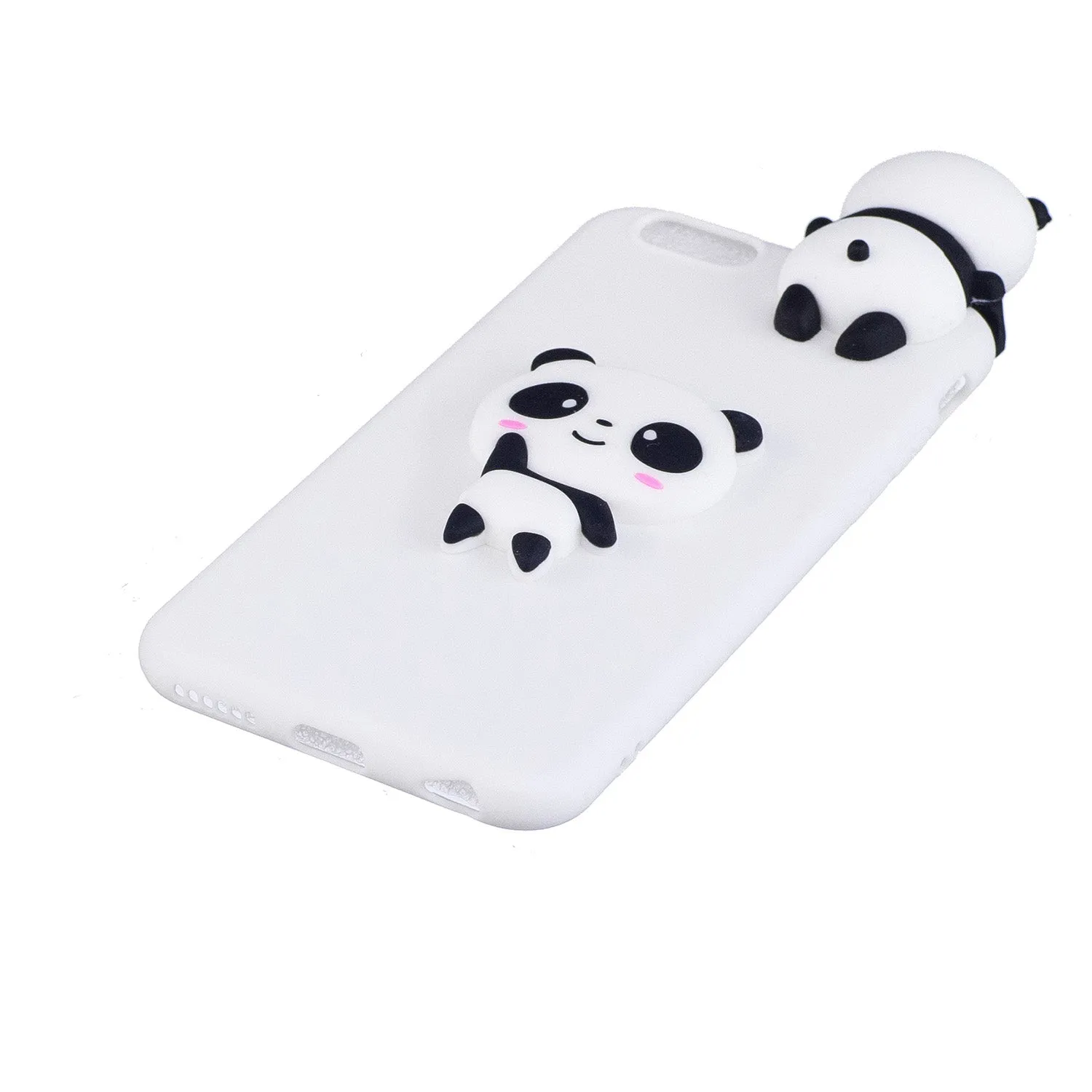 For iPhone 6/6S 3D Cute Cartoon Animal TPU Anti-scratch Non-slip Protective Cover Back Case Black panda