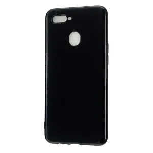 For OPPO A7/F9/F9 Pro Cellphone Cover Non-Slip Ultra Thin Silm Fit Easy Install Soft TPU Smartphone Shell Bright black