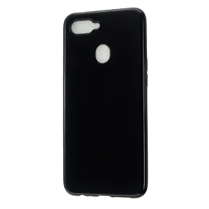 For OPPO A7/F9/F9 Pro Cellphone Cover Non-Slip Ultra Thin Silm Fit Easy Install Soft TPU Smartphone Shell Bright black