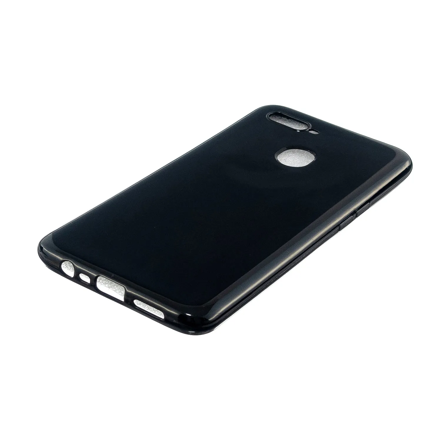 For OPPO A7/F9/F9 Pro Cellphone Cover Non-Slip Ultra Thin Silm Fit Easy Install Soft TPU Smartphone Shell Bright black