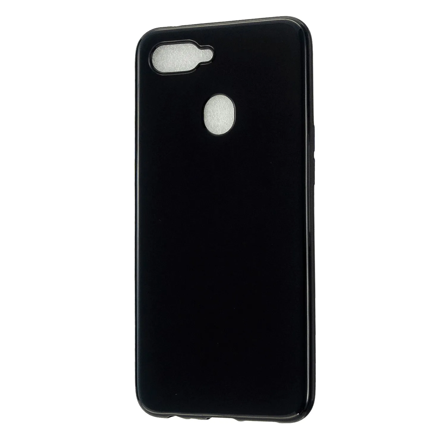 For OPPO A7/F9/F9 Pro Cellphone Cover Non-Slip Ultra Thin Silm Fit Easy Install Soft TPU Smartphone Shell Bright black