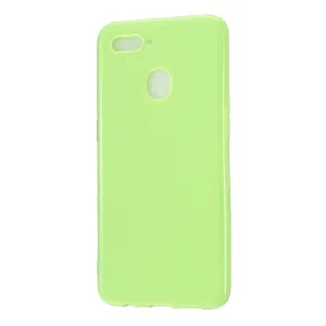 For OPPO A7/F9/F9 Pro Cellphone Cover Non-Slip Ultra Thin Silm Fit Easy Install Soft TPU Smartphone Shell Fluorescent green