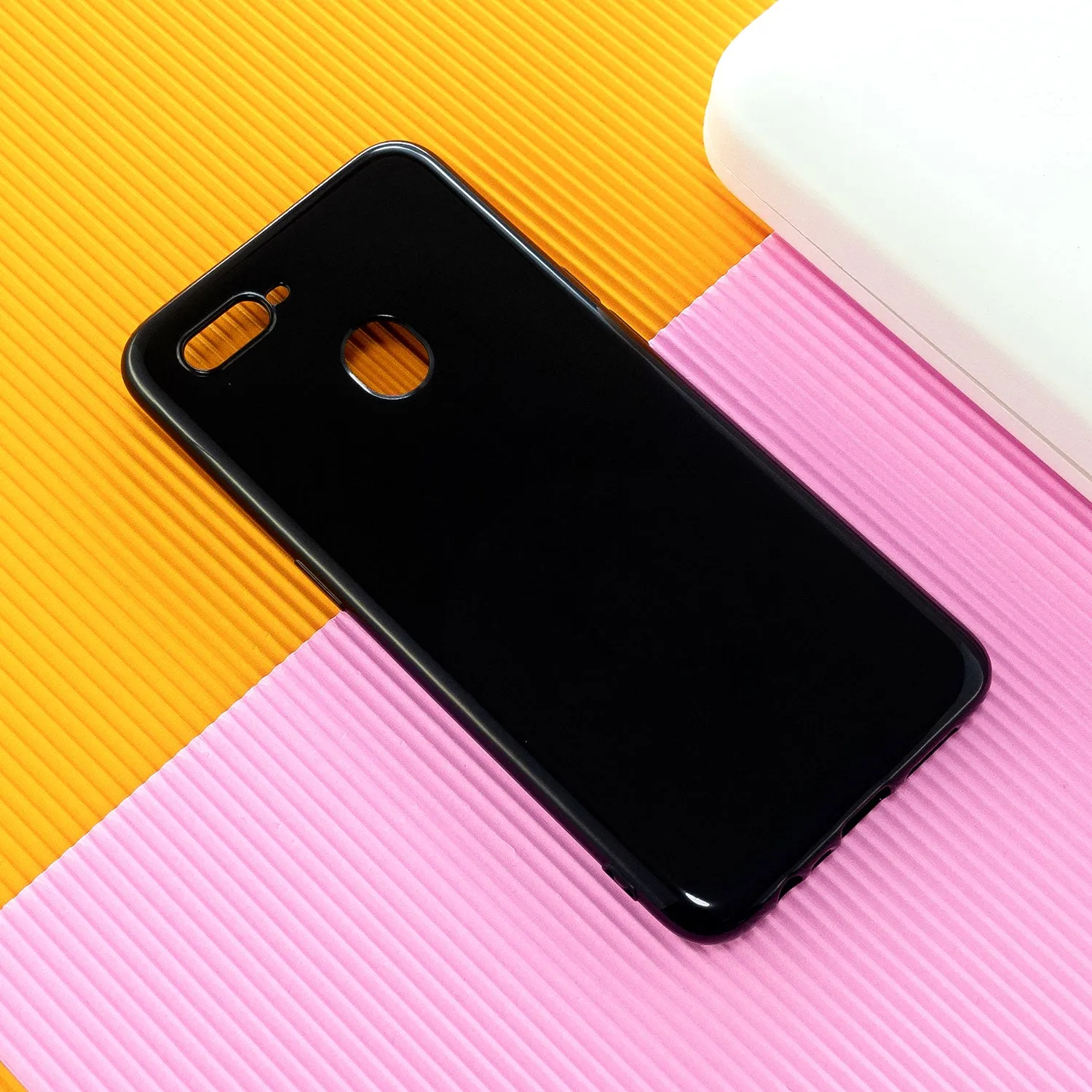 For OPPO A7/F9/F9 Pro Cellphone Cover Non-Slip Ultra Thin Silm Fit Easy Install Soft TPU Smartphone Shell Fluorescent green