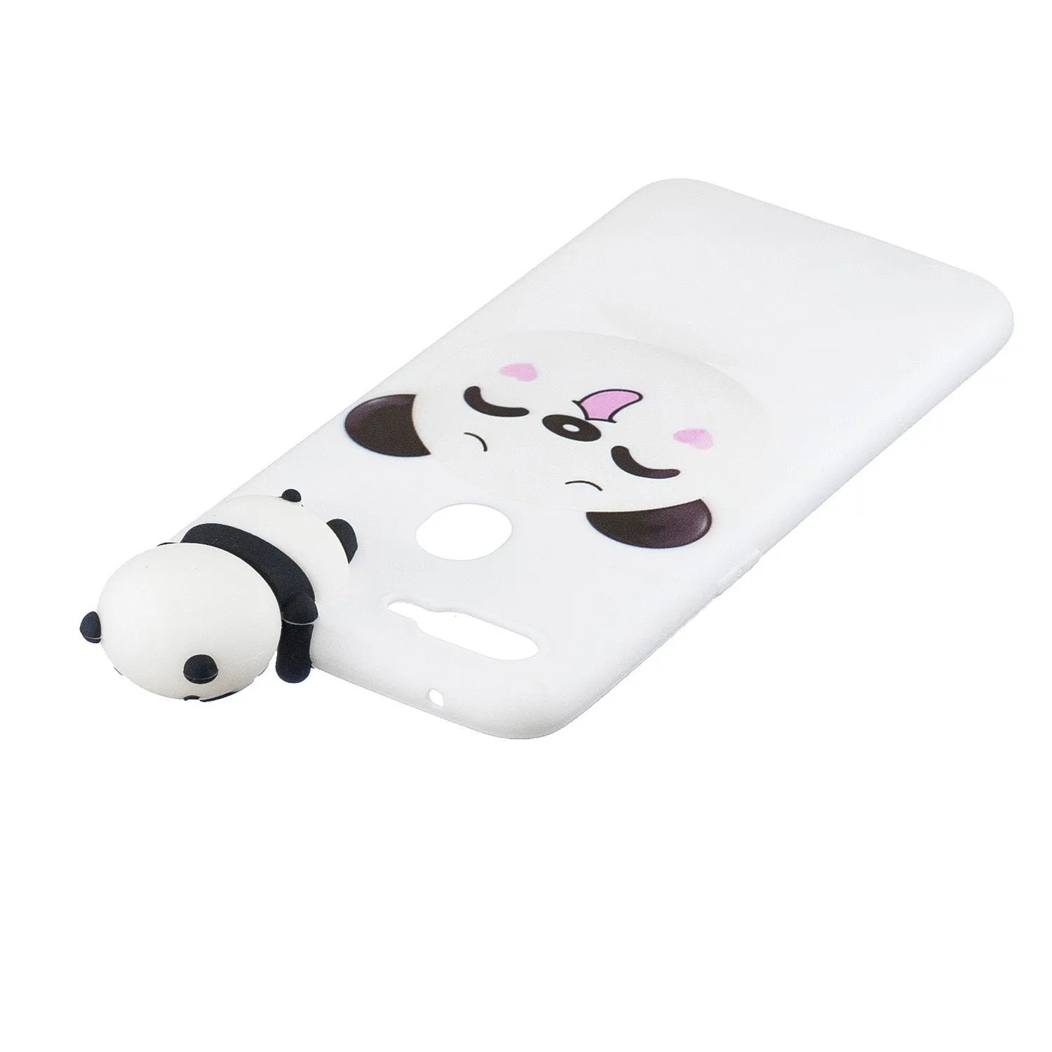For OPPO F9/F9 PRO 3D Cute Coloured Painted Animal TPU Anti-scratch Non-slip Protective Cover Back Case Striped bear