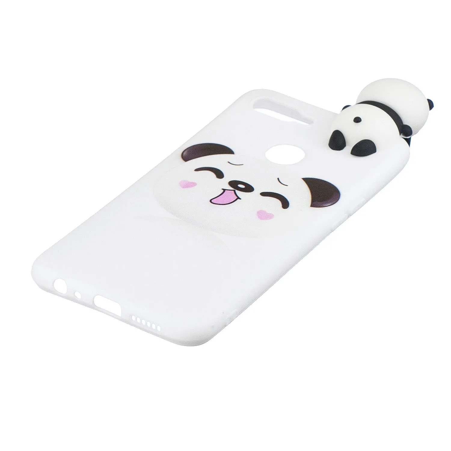 For OPPO F9/F9 PRO 3D Cute Coloured Painted Animal TPU Anti-scratch Non-slip Protective Cover Back Case Striped bear