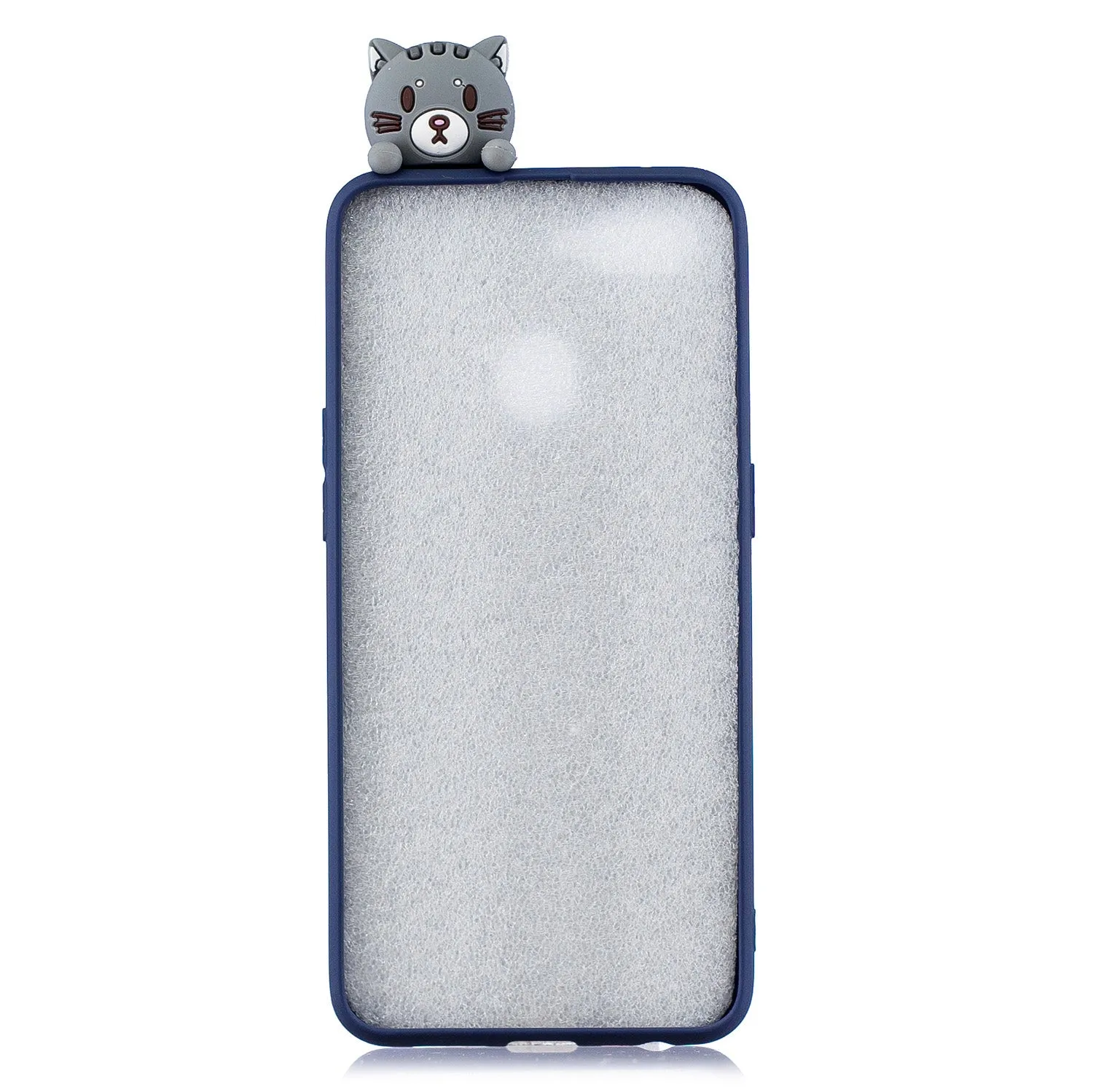 For OPPO F9/F9 PRO 3D Cute Coloured Painted Animal TPU Anti-scratch Non-slip Protective Cover Back Case Striped bear
