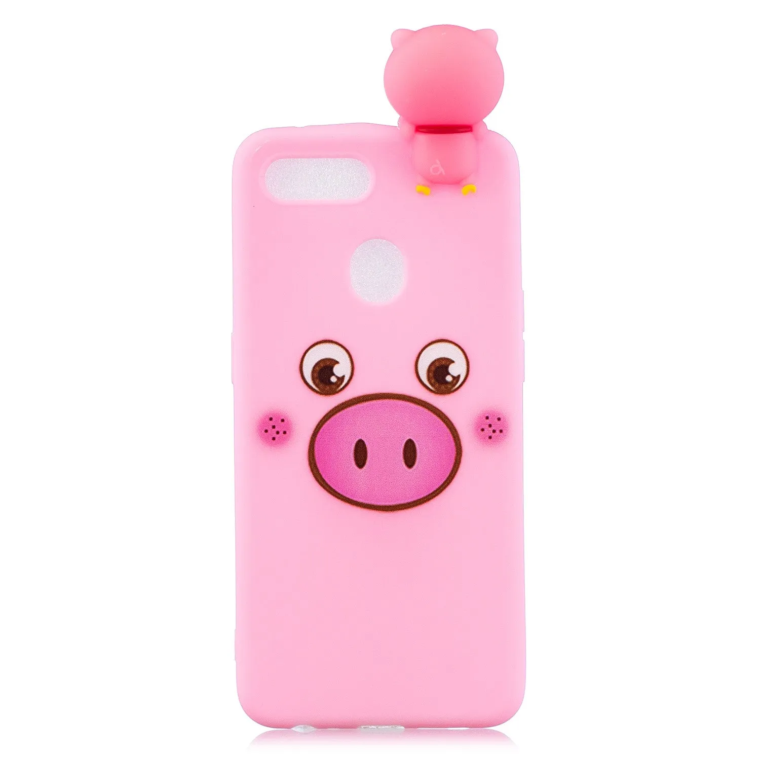 For OPPO F9/F9 PRO 3D Cute Coloured Painted Animal TPU Anti-scratch Non-slip Protective Cover Back Case Striped bear
