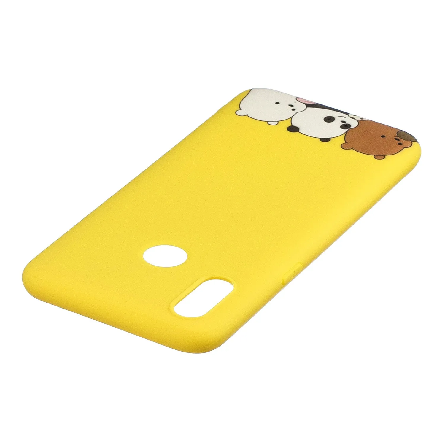 For OPPO Realme 3 Cartoon Lovely Coloured Painted Soft TPU Back Cover Non-slip Shockproof Full Protective Case with Lanyard