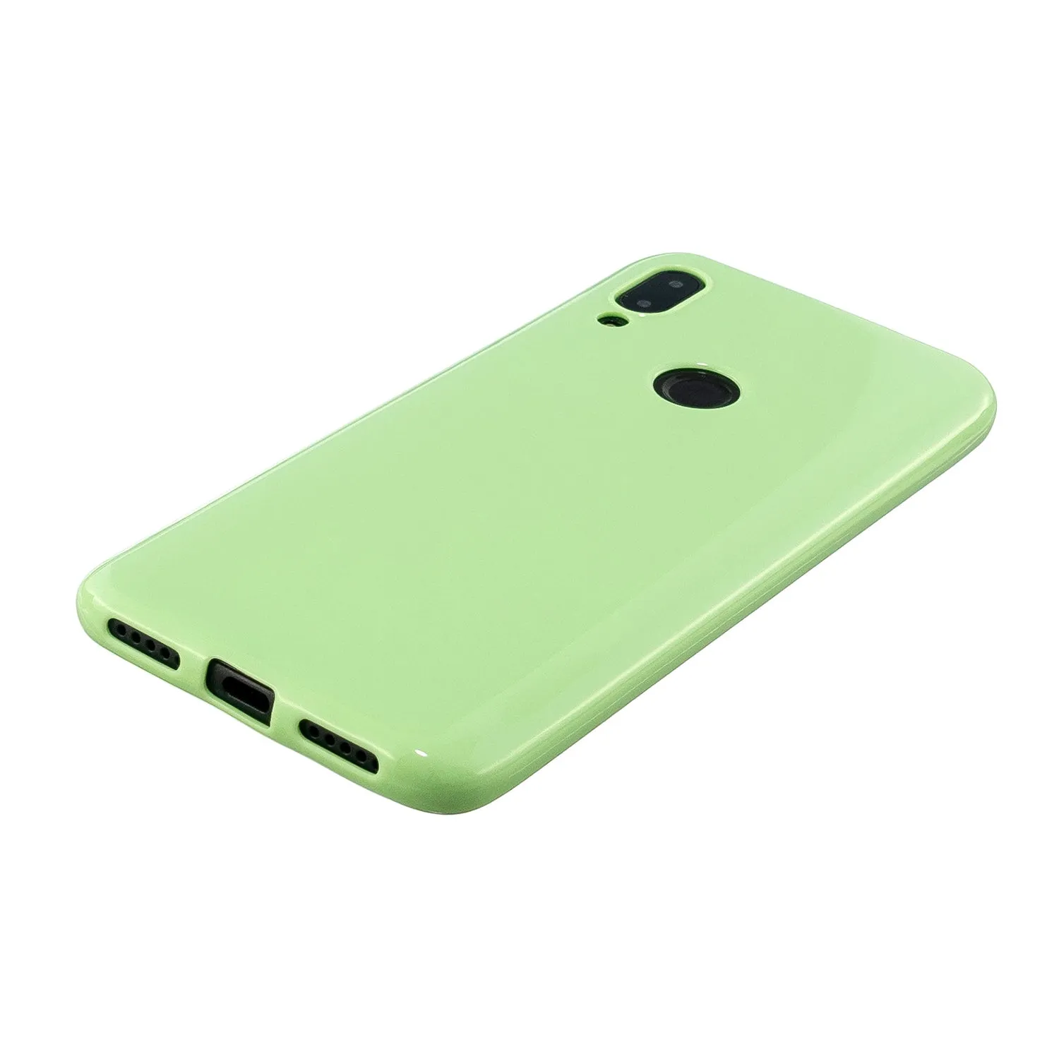For Redmi 7/7A/Note 7/Note 7 Pro Cellphone Cover Overall Protection Soft TPU Anti-Slip Anti-Scratch Phone Case Fluorescent green