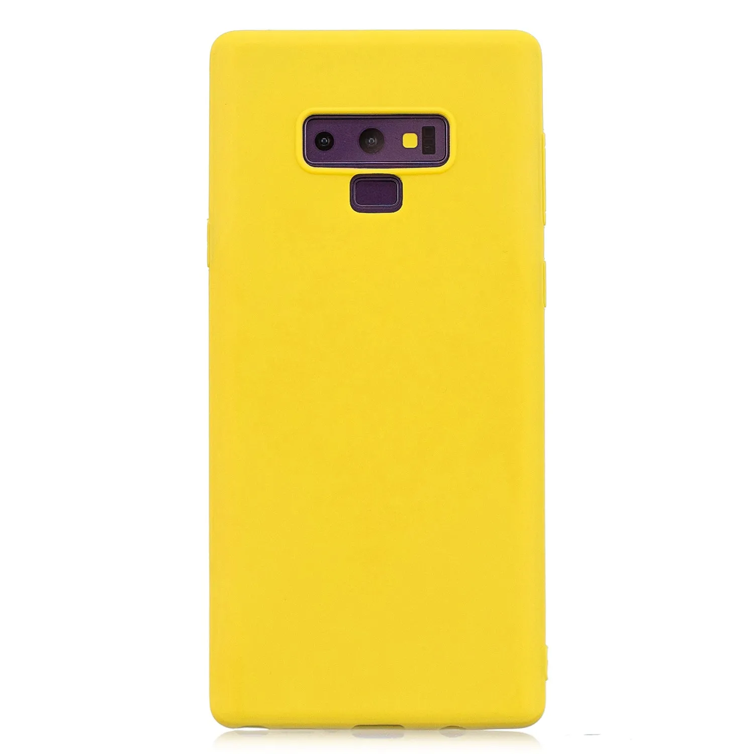 for Samsung NOTE 9 Cute Candy Color Matte TPU Anti-scratch Non-slip Protective Cover Back Case yellow