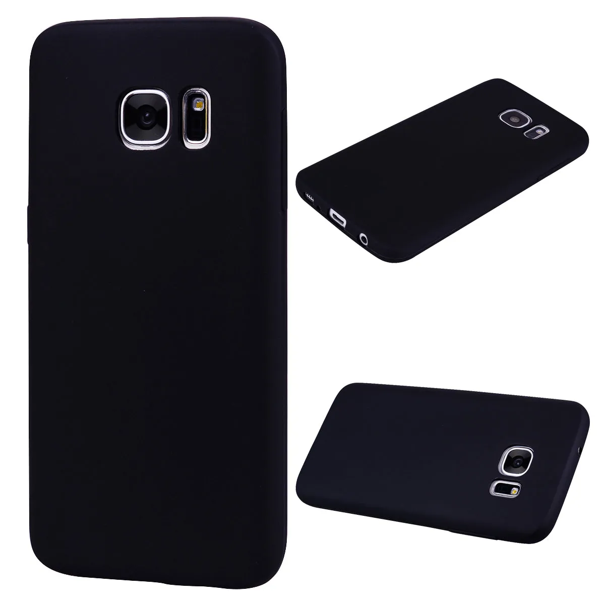 for Samsung S7 Cute Candy Color Matte TPU Anti-scratch Non-slip Protective Cover Back Case white