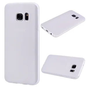 for Samsung S7 Cute Candy Color Matte TPU Anti-scratch Non-slip Protective Cover Back Case white