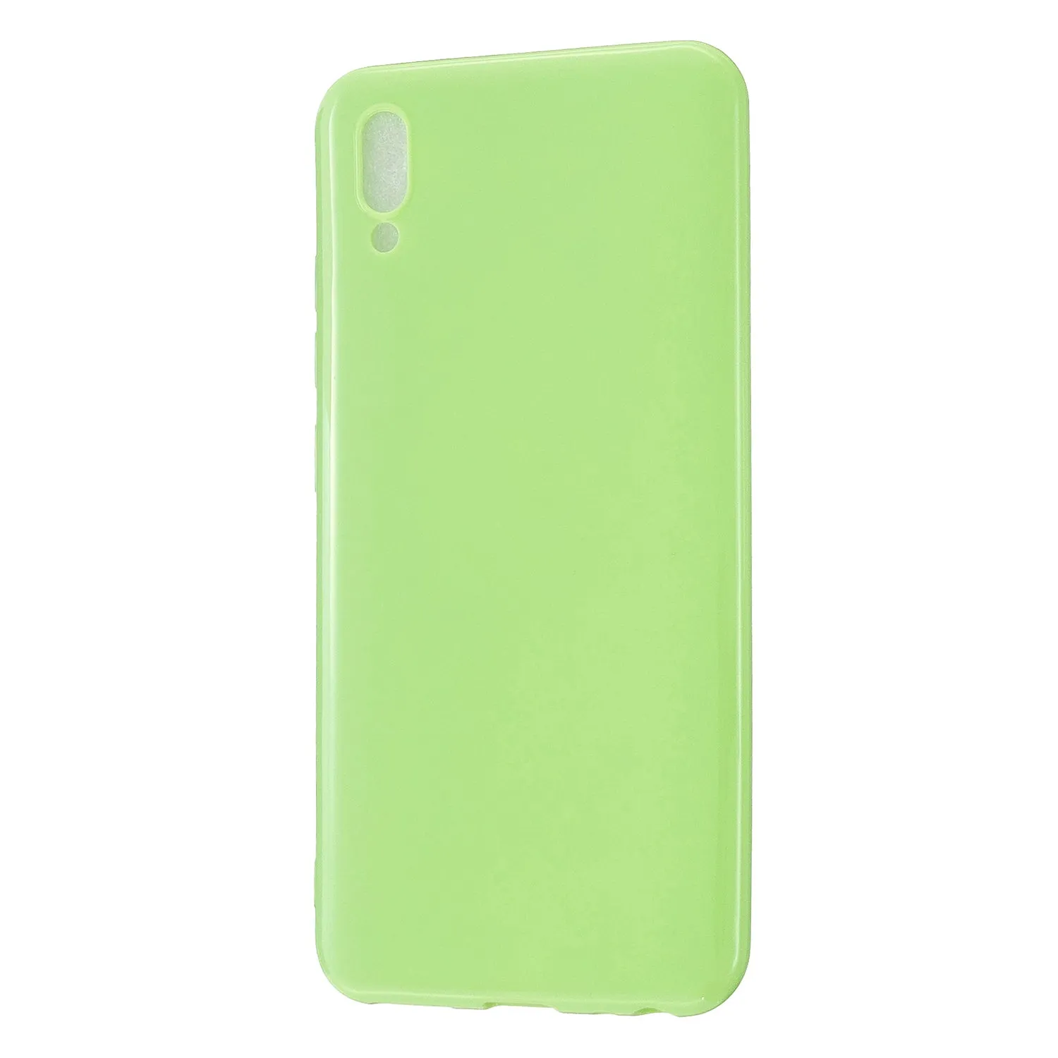 For VIVO IQOO Neo/Y97 Glossy TPU Phone Case Mobile Phone Soft Cover Anti-Slip Full Body Protection Fluorescent green
