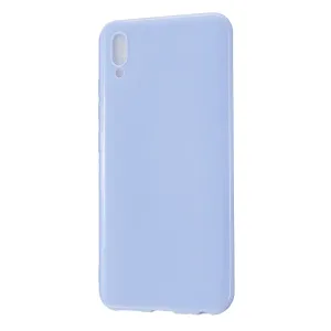 For VIVO IQOO Neo/Y97 Glossy TPU Phone Case Mobile Phone Soft Cover Anti-Slip Full Body Protection Taro purple