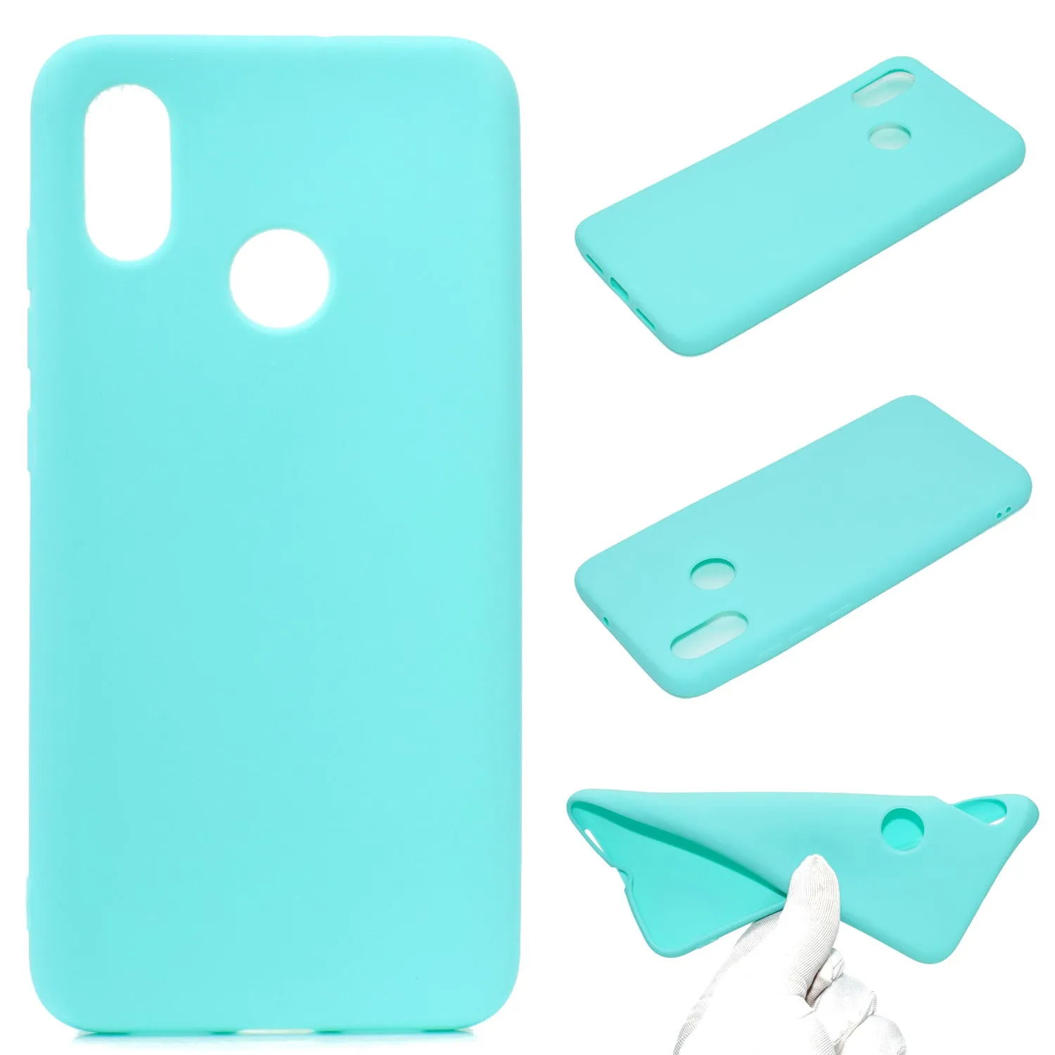 for XIAOMI Redmi S2 Lovely Candy Color Matte TPU Anti-scratch Non-slip Protective Cover Back Case red
