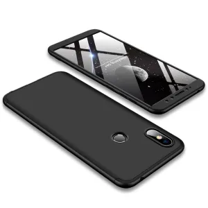 For XIAOMI Redmi S2/Y2 Ultra Slim Back Cover Non-slip Shockproof 360 Degree Full Protective Case black