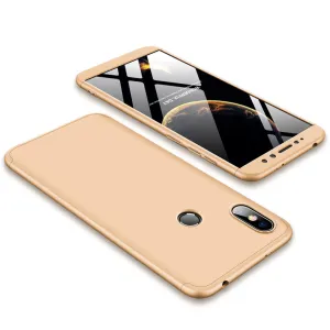 For XIAOMI Redmi S2/Y2 Ultra Slim Back Cover Non-slip Shockproof 360 Degree Full Protective Case Golden