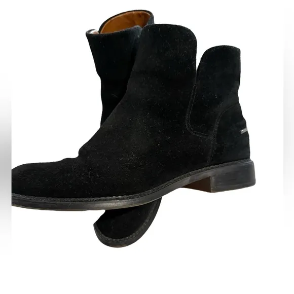 Franco Sarto suede Happily Chelsea low heel ankle boot comfort classic shoe SZ 8