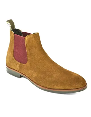 FRONT Mens Round Douglas Chelsea Slip On Shoes Brown UK 7 to UK 12