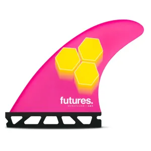 Futures Fins AM3 Honeycomb Tri Fin Set - Pink/Yellow