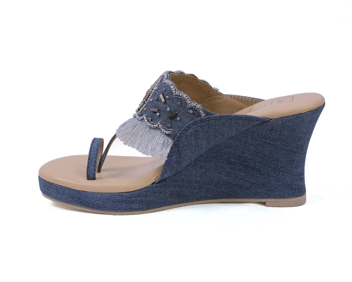 Gabby Denim Wedges
