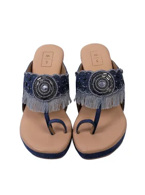 Gabby Denim Wedges